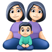 Emoji 👩🏻‍👩🏻‍👦🏻 Famiglia - Donna, Donna, Bambino: Carnagione Chiara su Facebook 13.1.