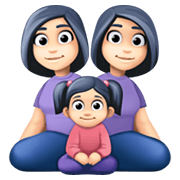👩🏻‍👩🏻‍👧🏻 Emoji Familia - Mujer, Mujer, Niña: Tono De Piel Claro en Facebook 13.1.