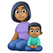 👩🏾‍👦🏾 Emoji Familia - Mujer, Niño: Tono De Piel Oscuro Medio en Facebook 13.1.