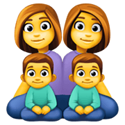 👩‍👩‍👦‍👦 Emoji Familia: Mujer, Mujer, Niño, Niño en Facebook 13.1.