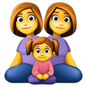 Emoji 👩‍👩‍👧 Famiglia: Donna, Donna E Bambina su Facebook 13.1.