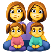 Emoji 👩‍👩‍👧‍👦 Famiglia: Donna, Donna, Bambina E Bambino su Facebook 13.1.