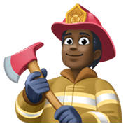 Emoji 🧑🏿‍🚒 Pompiere: Carnagione Scura su Facebook 13.1.