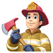 🧑🏻‍🚒 Emoji Feuerwehrmann/-frau: helle Hautfarbe Facebook 13.1.