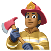 Emoji 🧑🏾‍🚒 Pompiere: Carnagione Abbastanza Scura su Facebook 13.1.