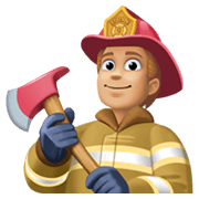 🧑🏼‍🚒 Emoji Feuerwehrmann/-frau: mittelhelle Hautfarbe Facebook 13.1.