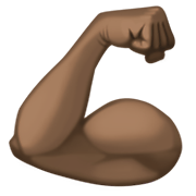 💪🏿 Emoji Bíceps Flexionado: Tono De Piel Oscuro en Facebook 13.1.