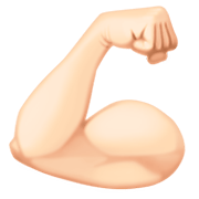 Émoji 💪🏻 Biceps Contracté : Peau Claire sur Facebook 13.1.