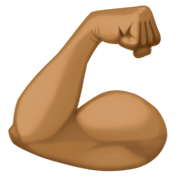 💪🏾 Emoji Bíceps: Pele Morena Escura na Facebook 13.1.