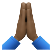 🙏🏿 Emoji Manos En Oración: Tono De Piel Oscuro en Facebook 13.1.