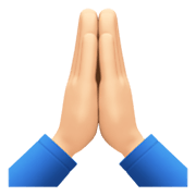 🙏🏻 Emoji Manos En Oración: Tono De Piel Claro en Facebook 13.1.