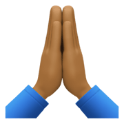 🙏🏾 Emoji Manos En Oración: Tono De Piel Oscuro Medio en Facebook 13.1.