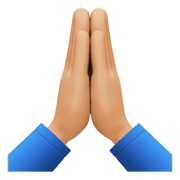 🙏🏼 Emoji Manos En Oración: Tono De Piel Claro Medio en Facebook 13.1.