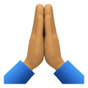 🙏🏽 Emoji Manos En Oración: Tono De Piel Medio en Facebook 13.1.