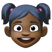 👧🏿 Emoji Mädchen: dunkle Hautfarbe Facebook 13.1.