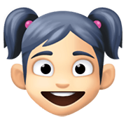 👧🏻 Emoji Mädchen: helle Hautfarbe Facebook 13.1.