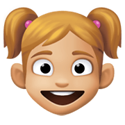 Emoji 👧🏼 Bambina: Carnagione Abbastanza Chiara su Facebook 13.1.