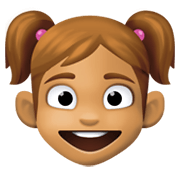 👧🏽 Emoji Mädchen: mittlere Hautfarbe Facebook 13.1.
