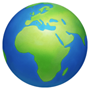 Émoji 🌍 Globe Tourné Sur L’Afrique Et L’Europe sur Facebook 13.1.