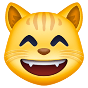 😸 Emoji Rosto De Gato Sorrindo Com Olhos Sorridentes na Facebook 13.1.