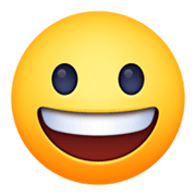 Emoji 😀 Faccina Con Un Gran Sorriso su Facebook 13.1.