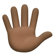 🖐🏿 Emoji Mão Aberta Com Os Dedos Separados: Pele Escura na Facebook 13.1.