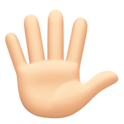 🖐🏻 Emoji Hand mit gespreizten Fingern: helle Hautfarbe Facebook 13.1.