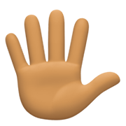 🖐🏽 Emoji Hand mit gespreizten Fingern: mittlere Hautfarbe Facebook 13.1.