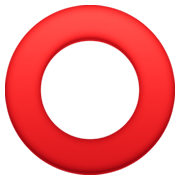 ⭕ Emoji Círculo Rojo Hueco en Facebook 13.1.