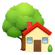 🏡 Emoji Haus mit Garten Facebook 13.1.