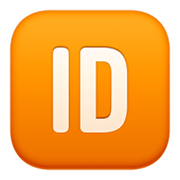 🆔 Emoji Großbuchstaben ID in lila Quadrat Facebook 13.1.
