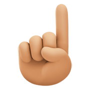 ☝🏼 Emoji Dedo índice Hacia Arriba: Tono De Piel Claro Medio en Facebook 13.1.