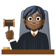 🧑🏿‍⚖️ Emoji Juiz No Tribunal: Pele Escura na Facebook 13.1.