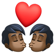 Emoji 💏🏿 Bacio Tra Coppia, Carnagione Scura su Facebook 13.1.