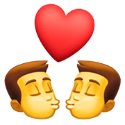 👨‍❤️‍💋‍👨 Emoji sich küssendes Paar: Mann, Mann Facebook 13.1.