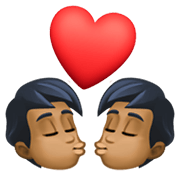 💏🏾 Emoji sich küssendes Paar, mitteldunkle Hautfarbe Facebook 13.1.