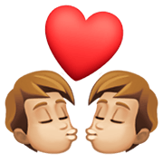 💏🏼 Emoji sich küssendes Paar, mittelhelle Hautfarbe Facebook 13.1.