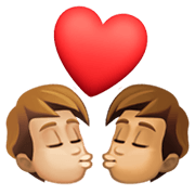 🧑🏼‍❤️‍💋‍🧑🏽 Emoji sich küssendes Paar: Person, Person, mittelhelle Hautfarbe, mittlere Hautfarbe Facebook 13.1.