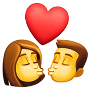 👩‍❤️‍💋‍👨 Emoji sich küssendes Paar: Frau, Mann Facebook 13.1.
