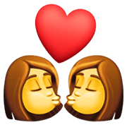 👩‍❤️‍💋‍👩 Emoji sich küssendes Paar: Frau, Frau Facebook 13.1.