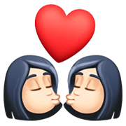 👩🏻‍❤️‍💋‍👩🏻 Emoji Beijo - Mulher: Pele Clara, Mulher: Pele Clara na Facebook 13.1.