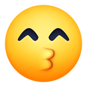 Emoji 😙 Faccina Che Bacia Con Occhi Sorridenti su Facebook 13.1.
