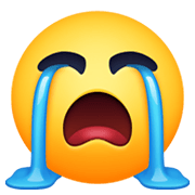 Emoji 😭 Faccina Disperata su Facebook 13.1.