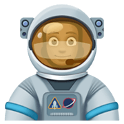 👨🏿‍🚀 Emoji Astronaut: dunkle Hautfarbe Facebook 13.1.