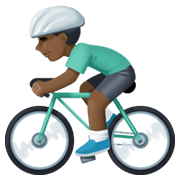 Émoji 🚴🏿‍♂️ Cycliste Homme : Peau Foncée sur Facebook 13.1.
