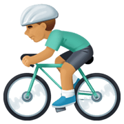 Émoji 🚴🏽‍♂️ Cycliste Homme : Peau Légèrement Mate sur Facebook 13.1.