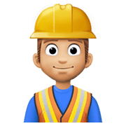 👷🏼‍♂️ Emoji Bauarbeiter: mittelhelle Hautfarbe Facebook 13.1.