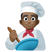 👨🏿‍🍳 Emoji Cozinheiro: Pele Escura na Facebook 13.1.
