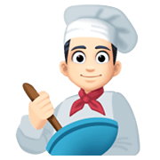 👨🏻‍🍳 Emoji Cocinero: Tono De Piel Claro en Facebook 13.1.