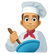 👨🏽‍🍳 Emoji Cocinero: Tono De Piel Medio en Facebook 13.1.